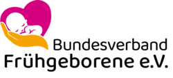 Bundesverband Frühgeborene e.V. Logo – German Association for Preterm Infants Logo of Bundesverband Frühgeborene e.V., a German association supporting preterm infants and their families, featuring a stylized baby in a protective hand and heart symbol.